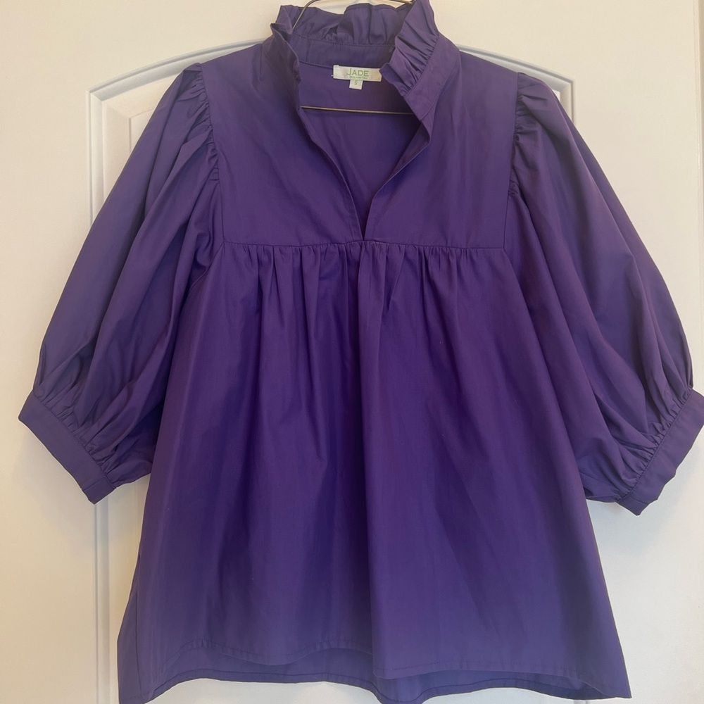 Jade Purple Ruffled Blouse